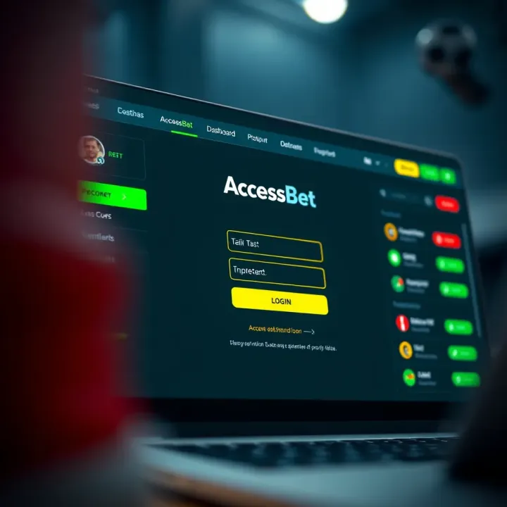 Secure login interface of AccessBet admin dashboard showcasing user authentication fields