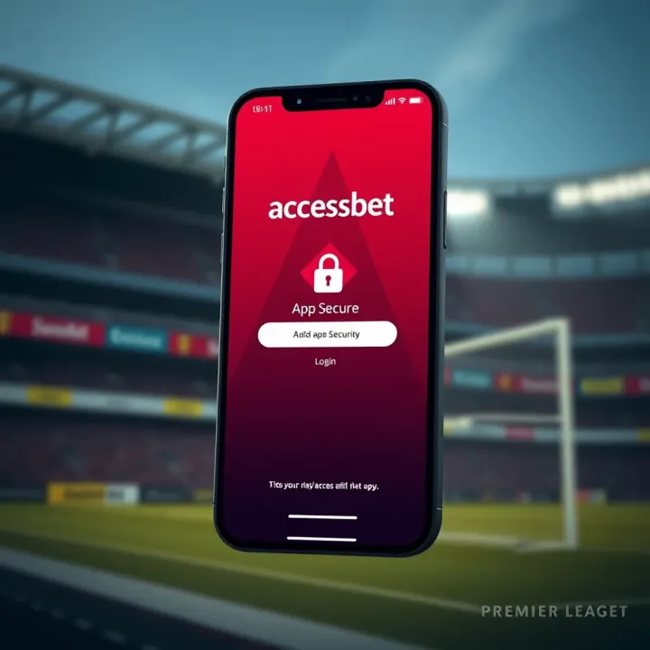 Secure login screen of the AccessBet app emphasizing user security and data protection