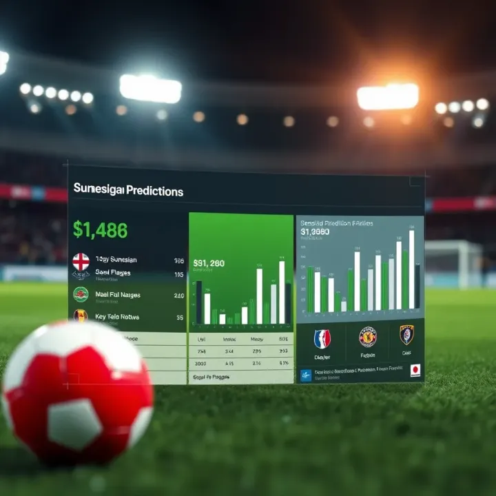 Detailed graphic showcasing Bundesliga match predictions with statistical analysis and key player highlights
