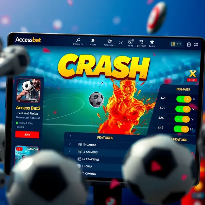 User interface of AccessBet Crash showing gameplay mechanics and betting options