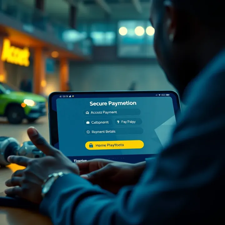 Illustration of secure online payment options for AccessBet Funky Time platform