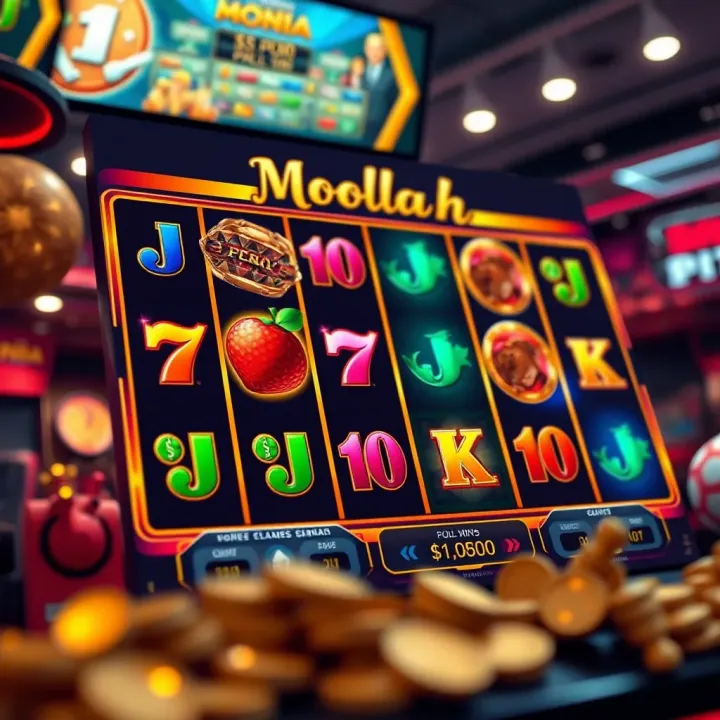 Online slot game interface showcasing vibrant reels and jackpot symbols