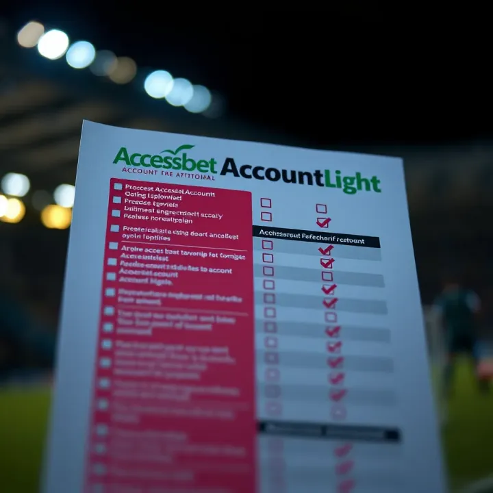 Illustration of a checklist indicating completed requirements for AccessBet account approval