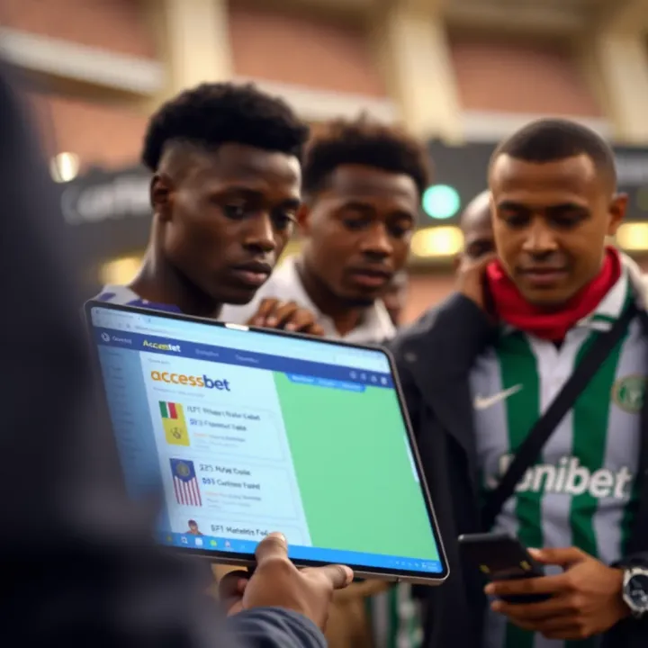 Football fans checking the Nigerian Professional Football League schedule on a digital device