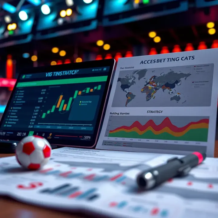 Visual representation of betting tips strategy with charts and strategic notes