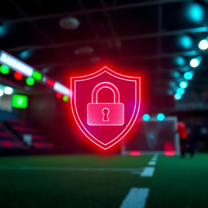 Secure account protection with shield icon and password symbol for online gaming safety