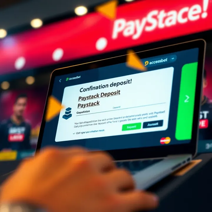 Confirmation of Secure Paystack Deposit on AccessBet Secure online transaction confirmation for Paystack deposit on betting platform