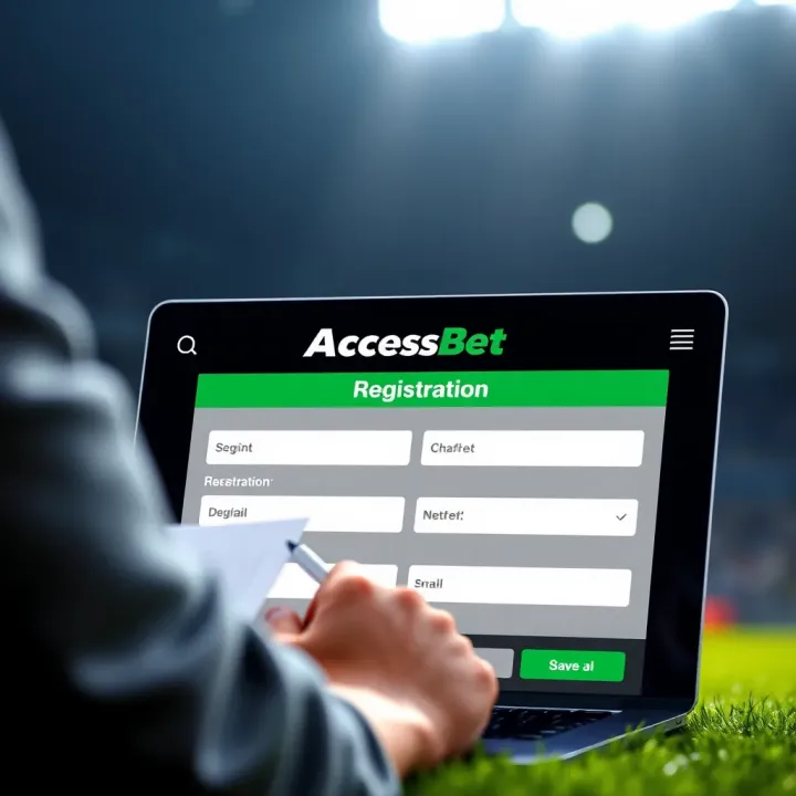 User filling out online registration form on a sports betting platform