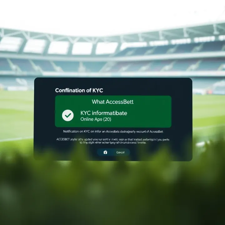 Notification of successful update of KYC information on AccessBet account dashboard