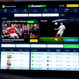 User interface of AccessBet showing live sports betting options on football and basketball