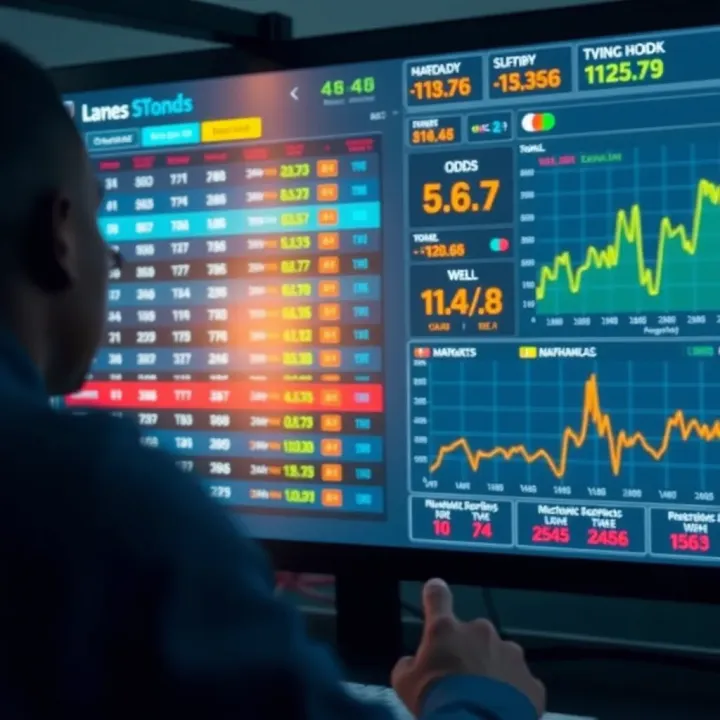 Digital dashboard displaying Nigerian football betting odds and mathematical analysis