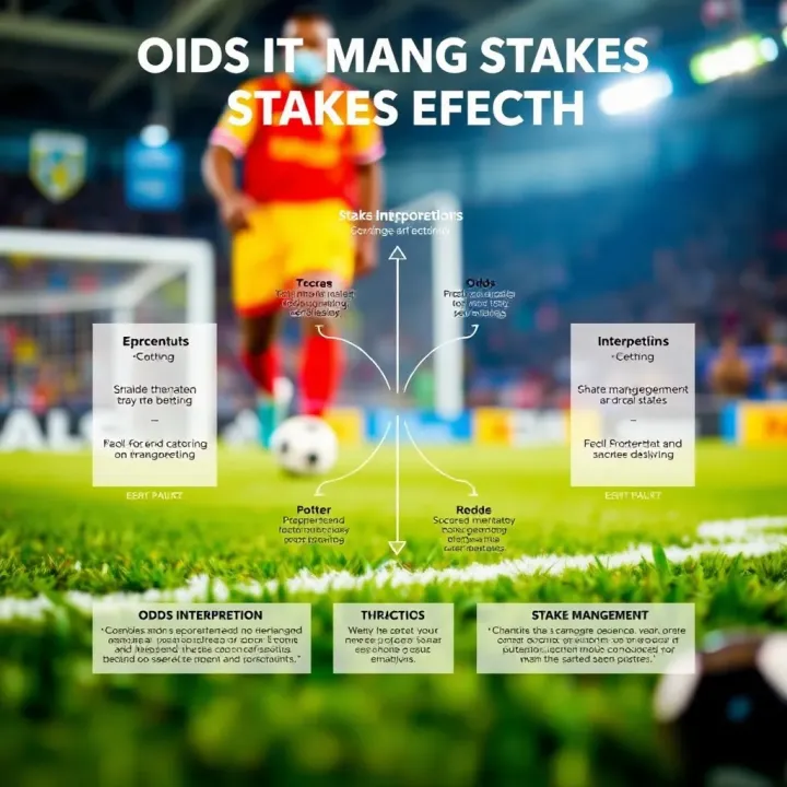 Diagram explaining odds interpretation and stake management strategies for better betting decisions
