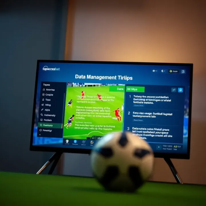 Data usage optimization tips displayed alongside football streaming screen