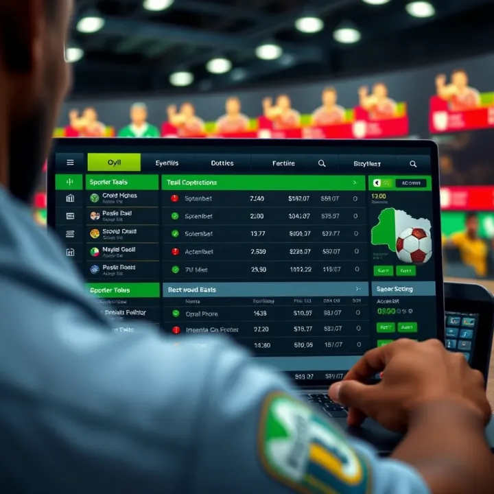 Interface displaying tools and options for Nigerian bettors transitioning from SportyBet to AccessBet