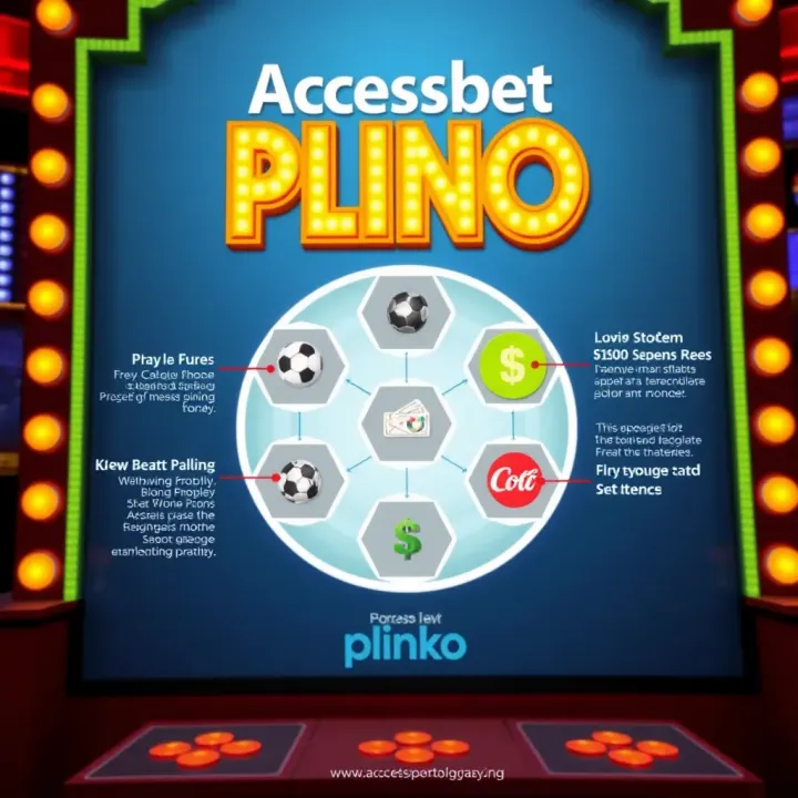 Diagram demonstrating how to play Accessbet Plinko without spending money with key features highlighted