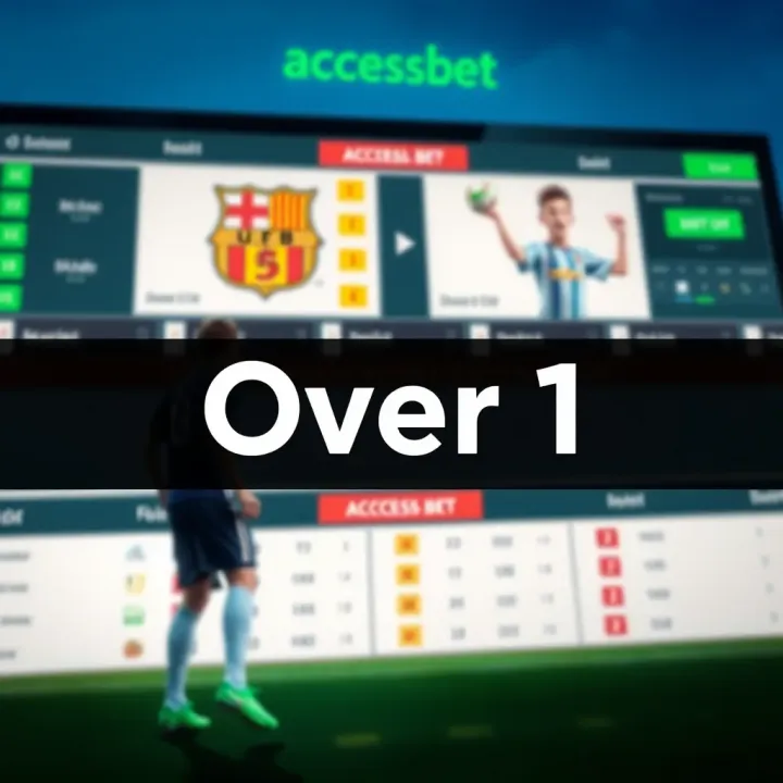 Graphic showing over one goal betting concept on a sports betting platform interface