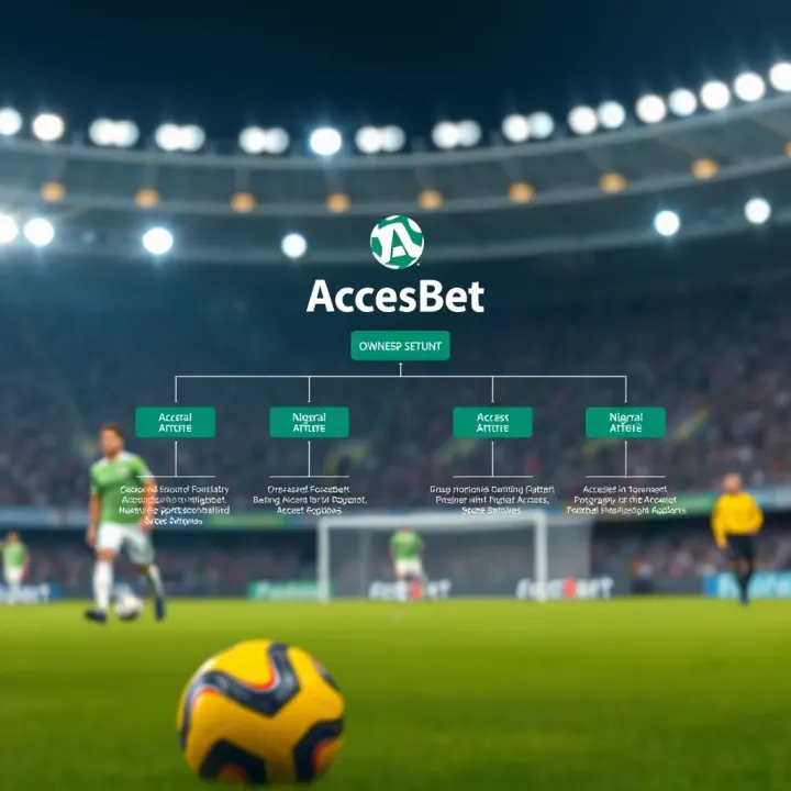 Diagram showing the ownership structure and key stakeholders of AccessBet, highlighting its position in Nigeria's sports betting market